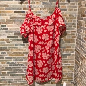 Abercrombie cold shoulder flounce dress